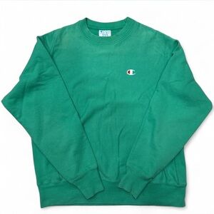 Champion Reverse Weave Green Crewneck Sweater